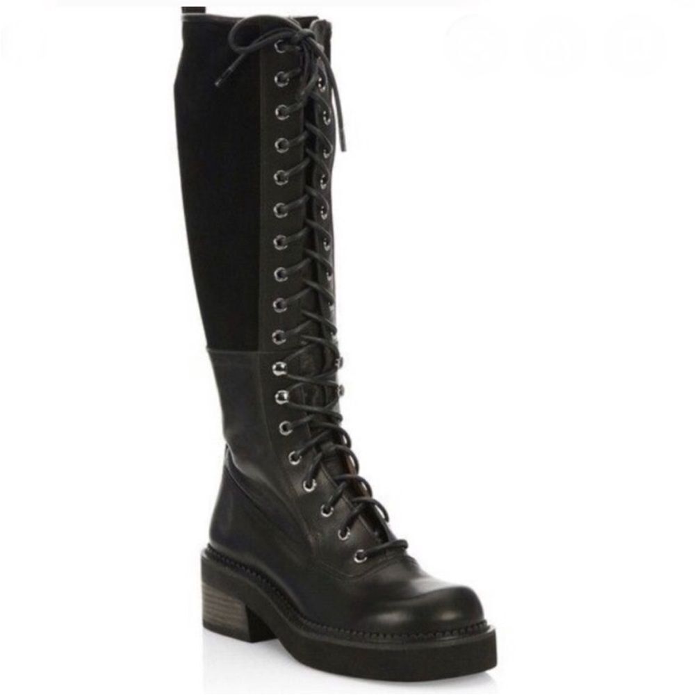 See by Chloe Black Leather/suede Knee-High Boots, US5